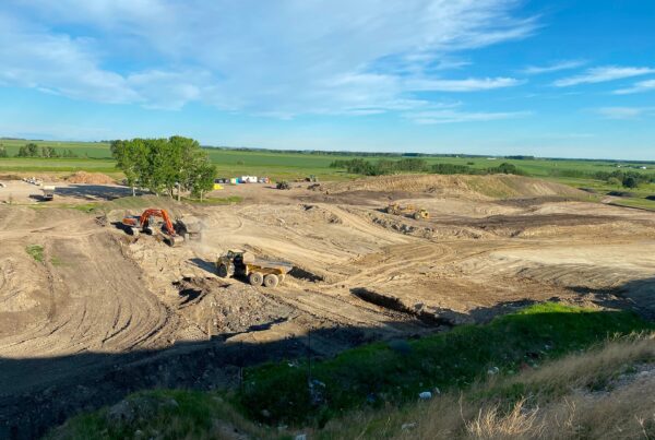 construction site of didsbury landfill in process