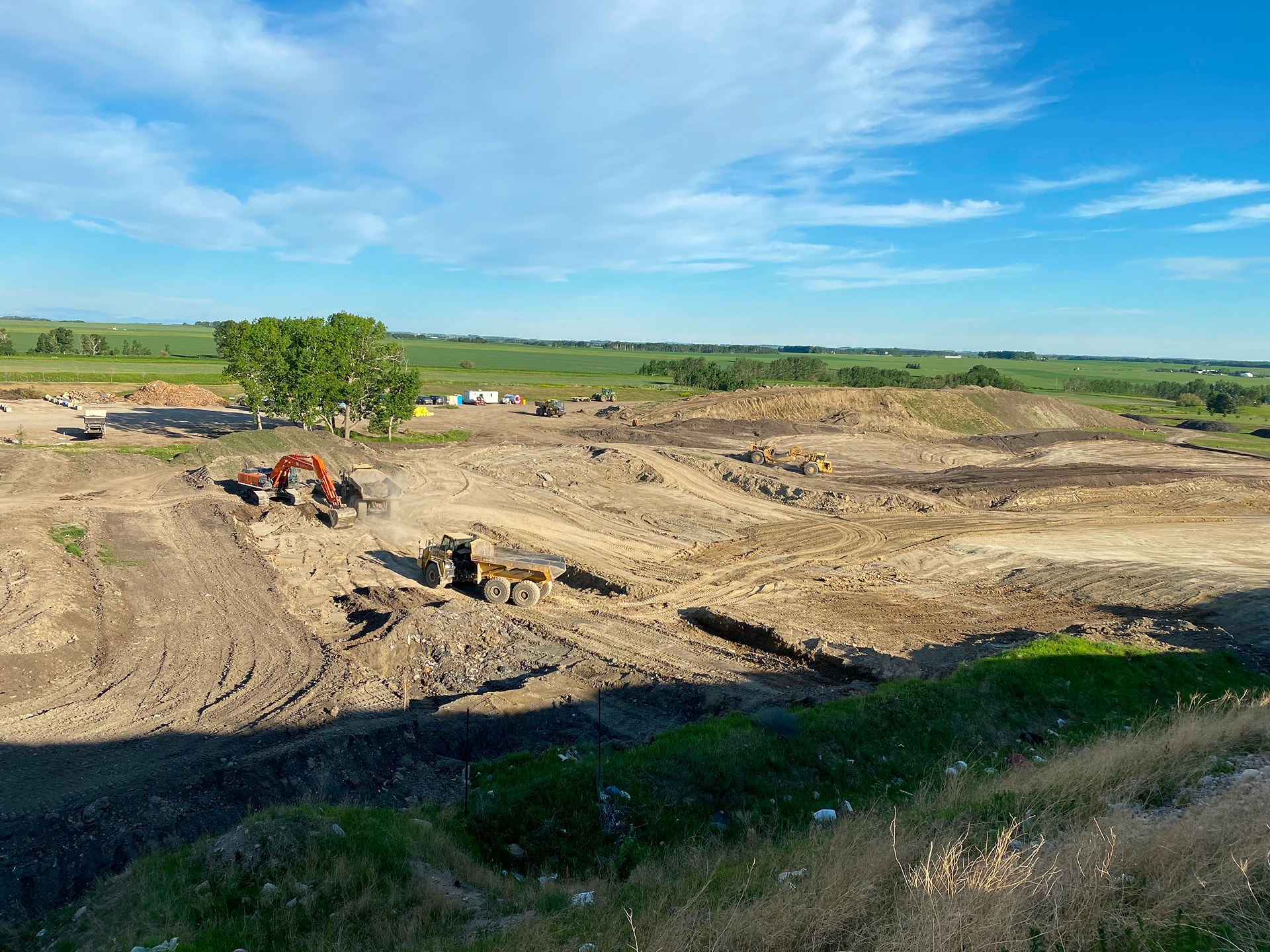 construction site of didsbury landfill in process